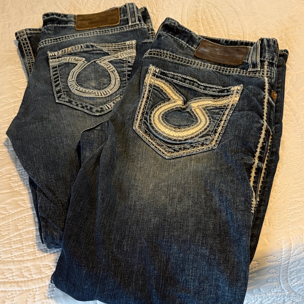 Buckle Dark Blue Bootcut Jeans